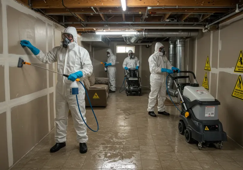Basement Moisture Removal and Structural Drying process in Volcano, HI
